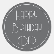 Simples Feliz Aniversário Pai Letra Cursiva Cinza