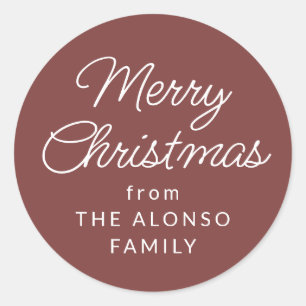 Adesivo Simples Feliz Natal do presente de Natal