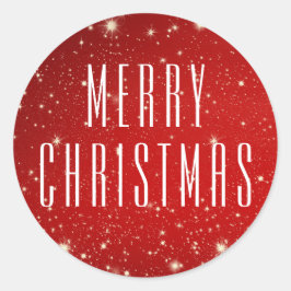 Adesivo Simples FELIZ NATAL Vermelho Branco