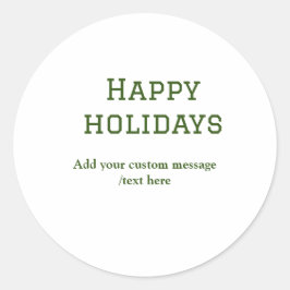 Adesivo Simples feriados verdes e felizes no Natal