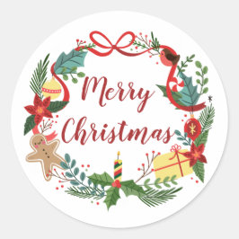 Adesivo Simples Festa de Natal Feliz | Vedante