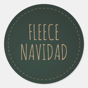 Adesivo Simples Fleece Navidad Feliz Natal.. Verde Escuro
