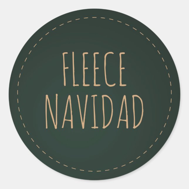 Adesivo Simples Fleece Navidad Feliz Natal.. Verde Escuro (Frente)