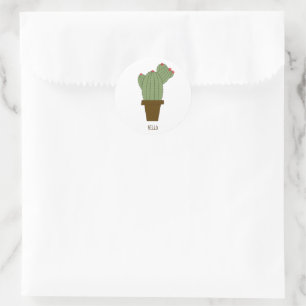 Adesivo Simples Green Hello Cactus