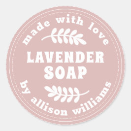 Adesivo Simples Lavanda Moderna Prata Rosa