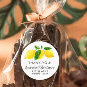 Adesivo Simples Limão Amarelo Agradecimento Mediterrâneo A