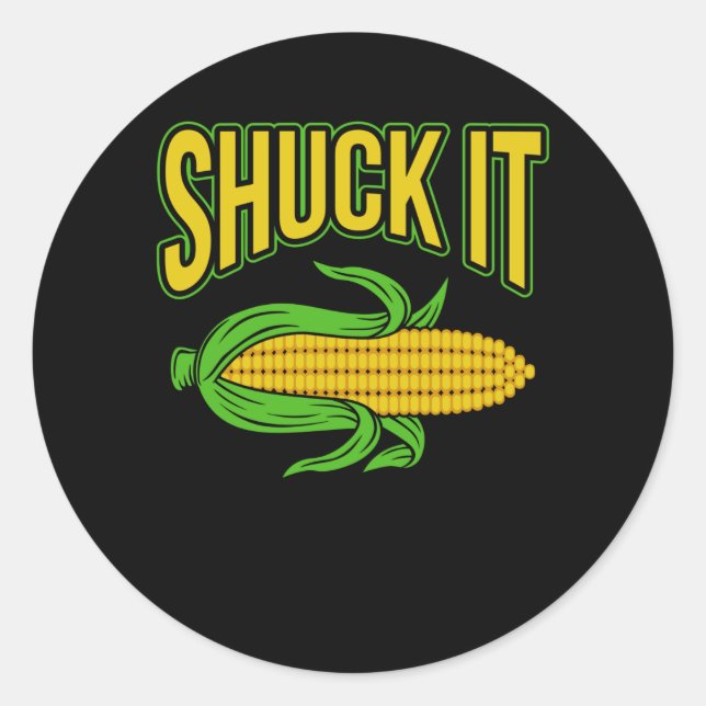 Adesivo Simples Milho No Dia Do Cob Meme Milho Engraçado (Frente)