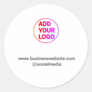 Adesivo simples minimal adicione seu logotipo/design aquar
