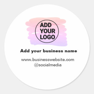 Adesivo simples minimal adicione seu logotipo/design aquar