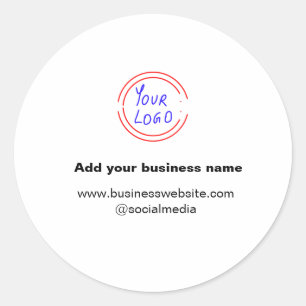 Adesivo simples minimal adicione seu logotipo/design aquar
