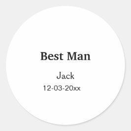 Adesivo SIMPLES MINIMAL adicione seu nome melhor padrinho