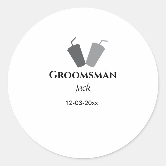 Adesivo SIMPLES MINIMAL adicione seu nome padrinho persona (Frente)