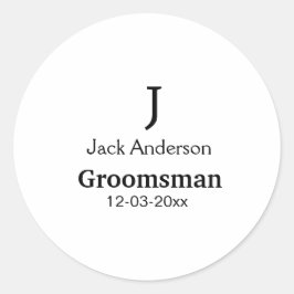 Adesivo SIMPLES MINIMAL adicione seu nome padrinhos person