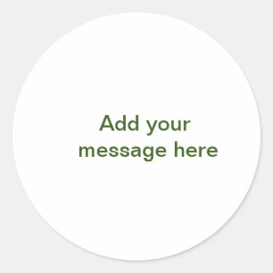 Adesivo Simples minimal verde adicione seu texto nome foto