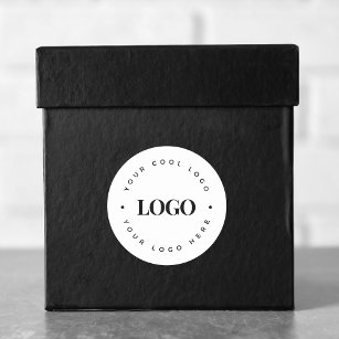 Adesivo Simples minimalista de logotipo comercial em círcu