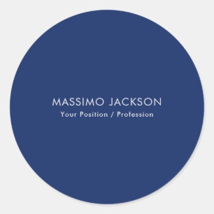 Adesivo Simples Minimalista Elegante Moderno Azul
