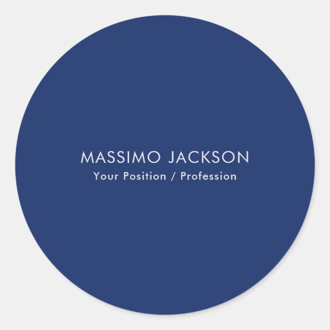 Adesivo Simples Minimalista Elegante Moderno Azul (Frente)