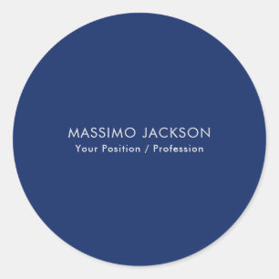Adesivo Simples Minimalista Elegante Moderno Azul