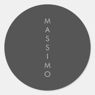 Adesivo Simples Minimalista Elegante Moderno Cinza