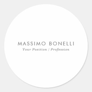 Adesivo Simples Minimalista Moderno Branco Elegante