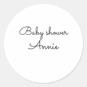 Adesivo simples mínimo adicione o nome do texto baby showe