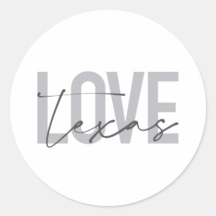 Adesivo Simples, moderno, urbano, legal design Love Texas