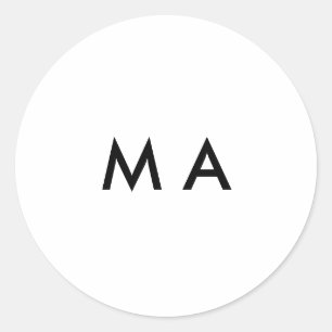 Adesivo Simples monograma adicione seu nome com letra míni