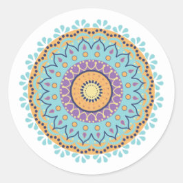 Adesivo Simples Na moda Chic Mandala Teal