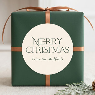 Adesivo Simples Na moda Feliz Natal Costa do Marfim verd