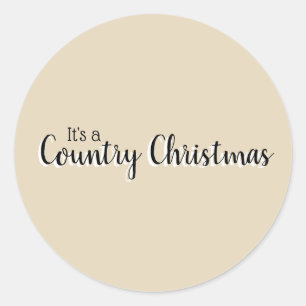 Adesivo Simples Natal Country Bege