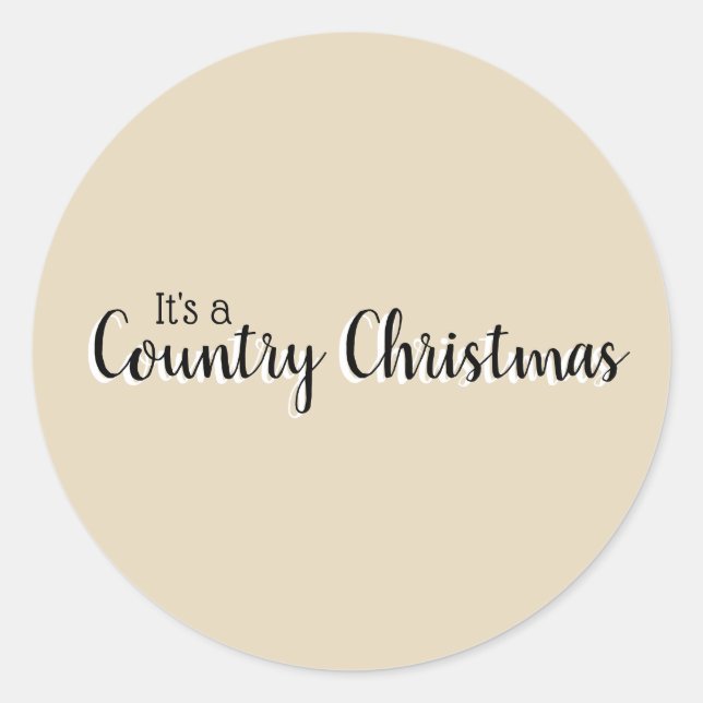 Adesivo Simples Natal Country Bege (Frente)