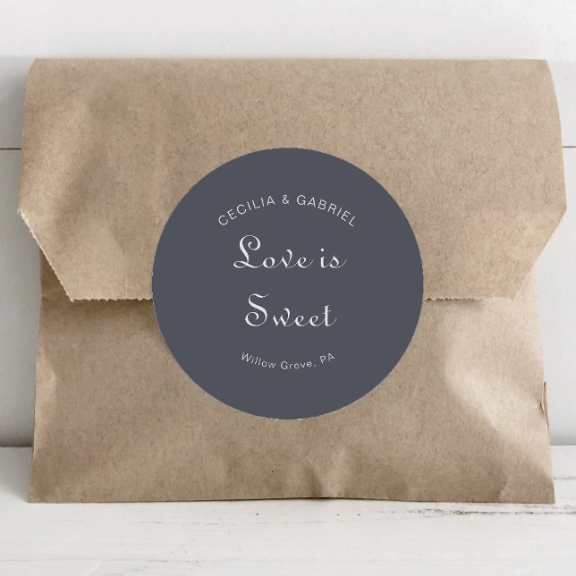 Adesivo Simples Noite Boho Wedding Love é doce (Criador carregado)