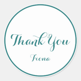 Adesivo Simples Obrigado Branco e Verde