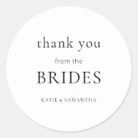 Simples obrigado do casamento lésbico das noivas