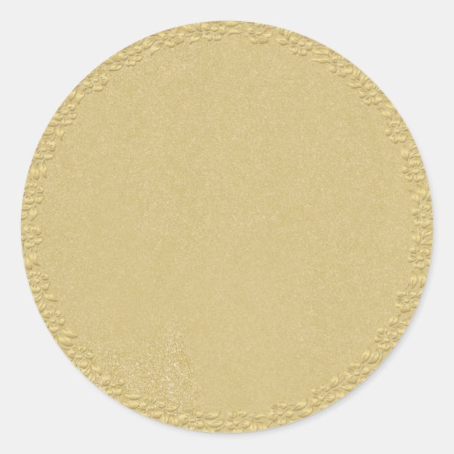 Adesivo Simples personalizável Dourado (Frente)