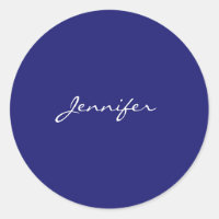 Simples Planeta Azul Moderno Midnight