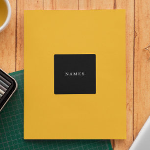 Adesivo Simples Preto Personalizado Adicionar Seu Nome Ele