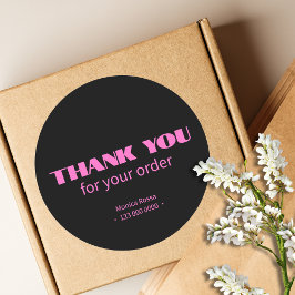 Adesivo Simples profissional Neon Pink Preto