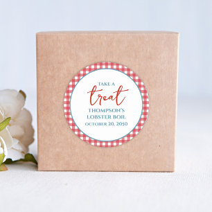 Adesivo Simples Red Blue Whimsical Red Gingham Treino