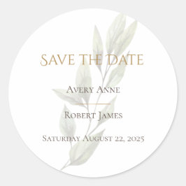 Adesivo Simples Save the Date de Aquarela Moderna