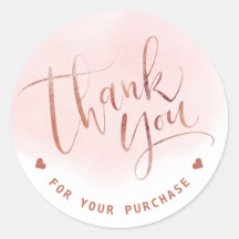 Simples script moderno, rosa de obrigado de negóci