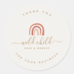 Adesivo Simples Script Moderno Trendy Abstrato Rainbow