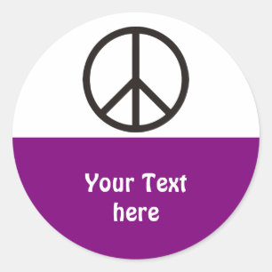 Adesivo Simples símbolos - PEACE + texto e ideias