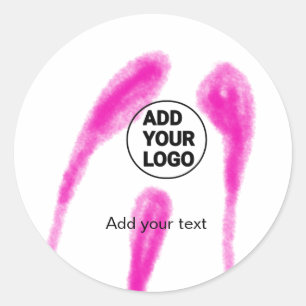 Adesivo Simples texto de logotipo abstrato em aquarela ros