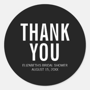 Adesivo Simples Tipografia Agradecimento Noivado