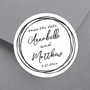 Adesivo Simples Trendy Black White Names Salvar a Data