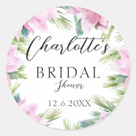 Adesivo Simples, tropical, floral, Chá de Noiva