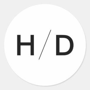 Adesivo Simples Vinheta de Convite para Casamento de Monog