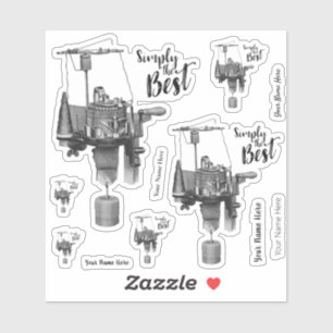 Adesivo Simplesmente a melhor máquina personalizada de tr