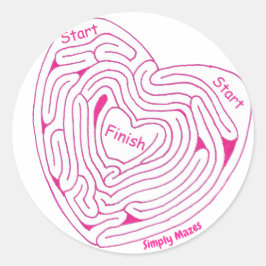 Adesivo Simplesmente Mazes Heart Maze Sticker